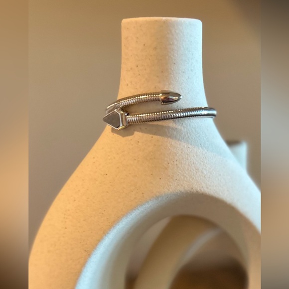 Anthropologie Stainless Steel Silver Serpent Bracelet.  NWT, 10” Stretched - Picture 6 of 6